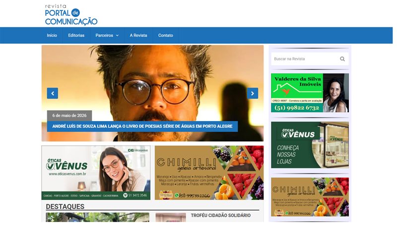 Site da Revista Portal de Comunicação